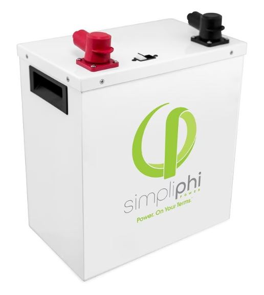 SimpliPhi PHI-3.8-48-M 3.8kWh Lithium Iron Phospate Battery (White Metal Case)